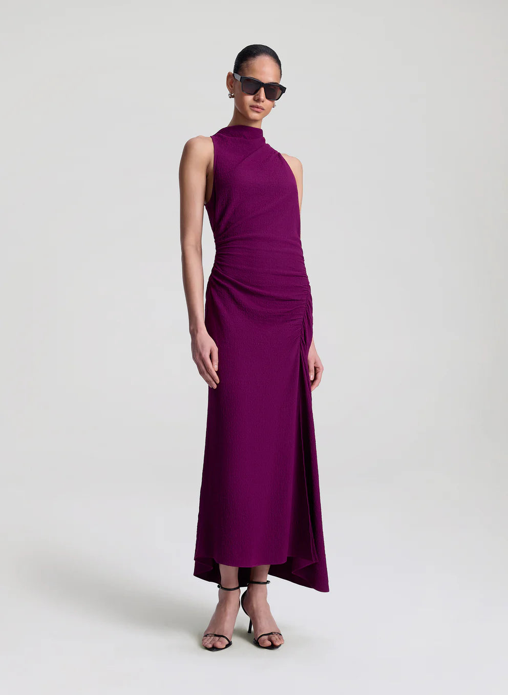Inez Textured Midi Dress