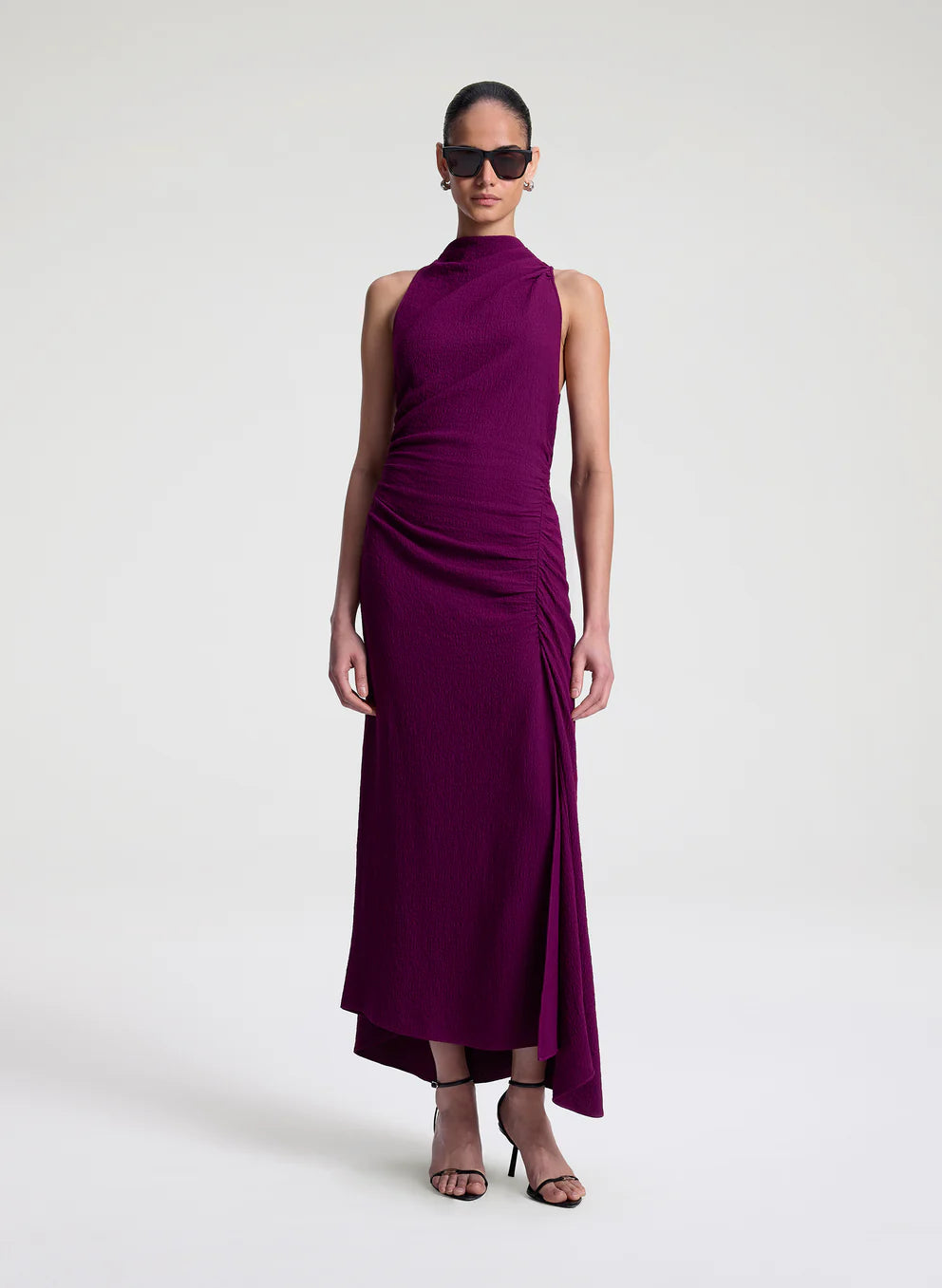 Inez Textured Midi Dress