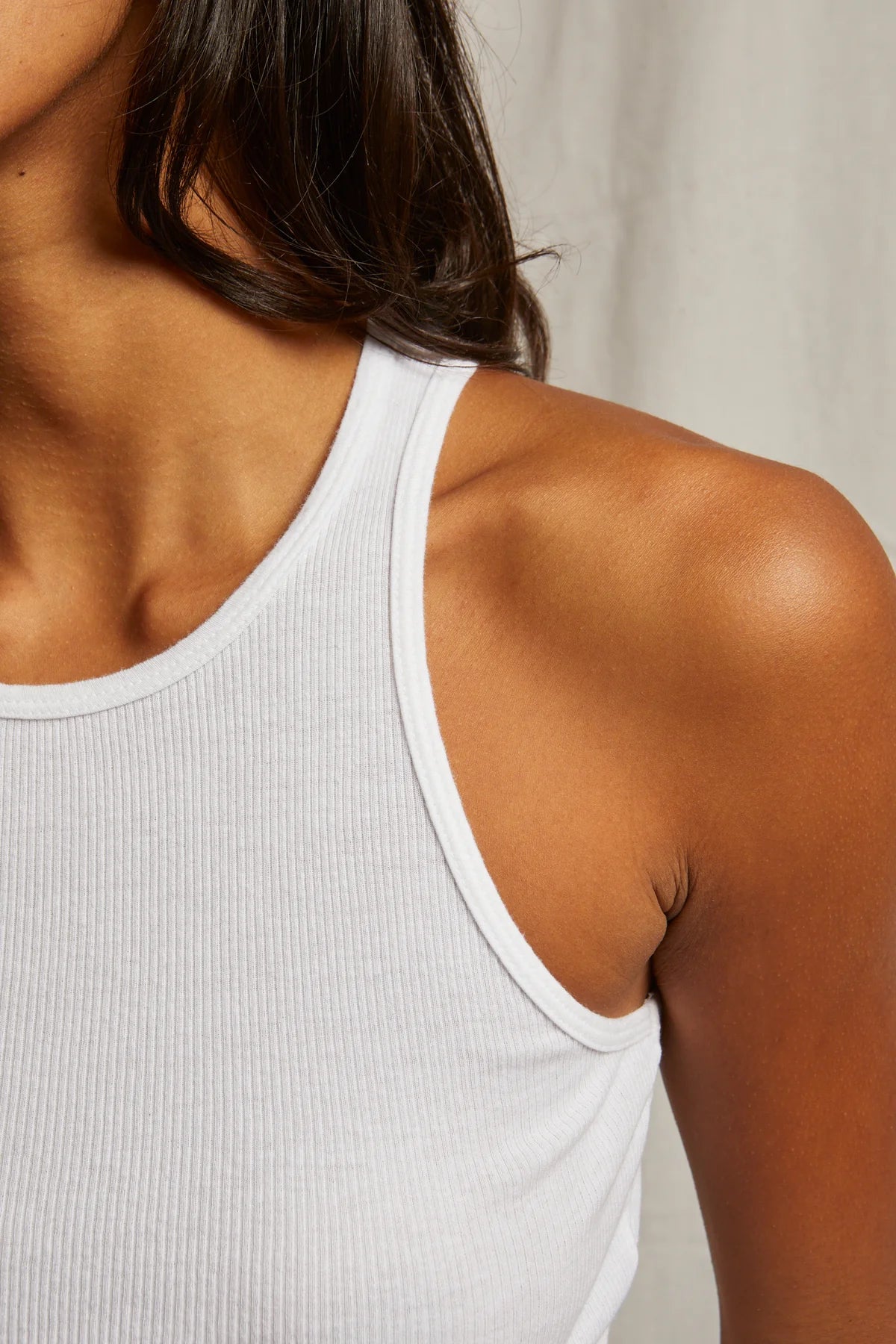 Perfect White Tee - Kravitz Tank - White & Navy