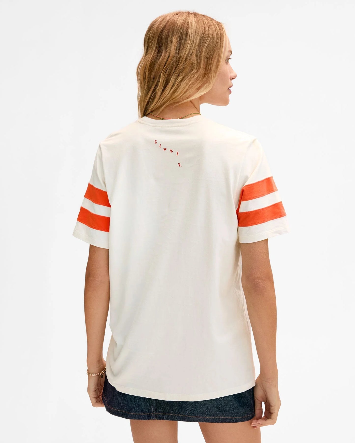 Clare V. - Original Varsity Tee - Cream