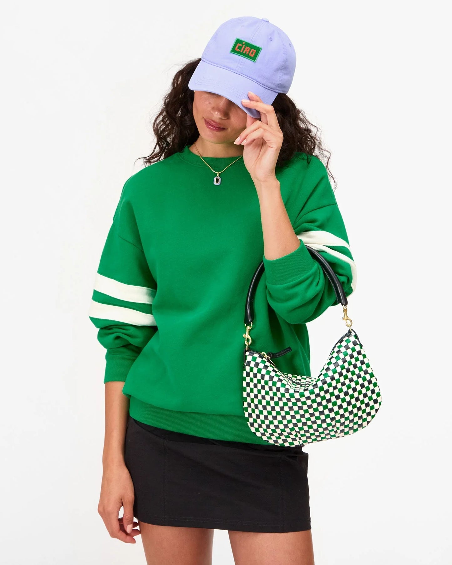 Clare V. - Baseball Hat - Lilac w/ Green Ciao Patch