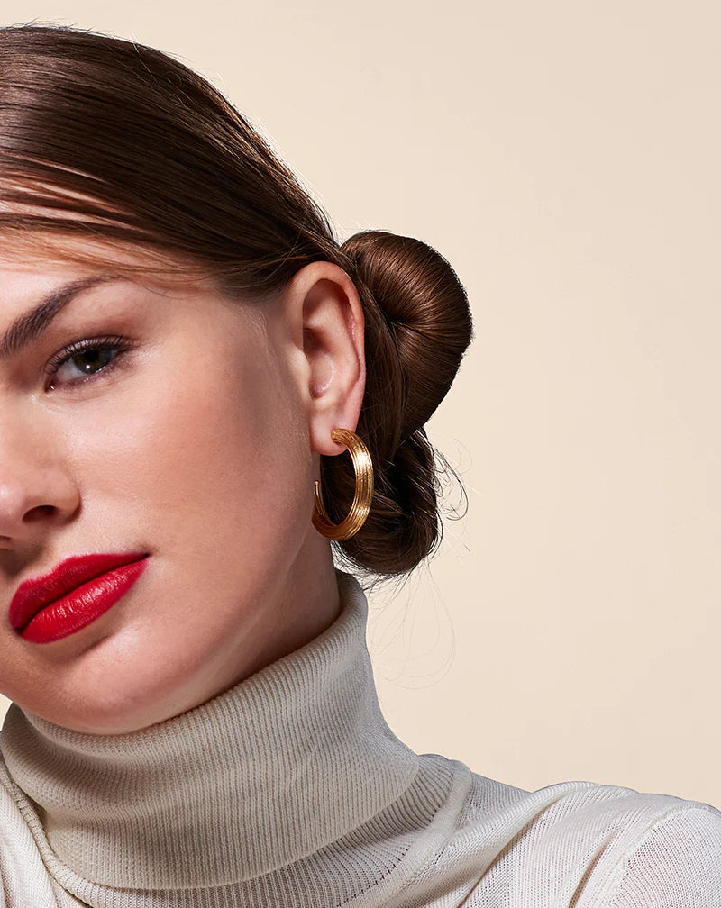 Christina Caruso - Ribbed Hoop Earring