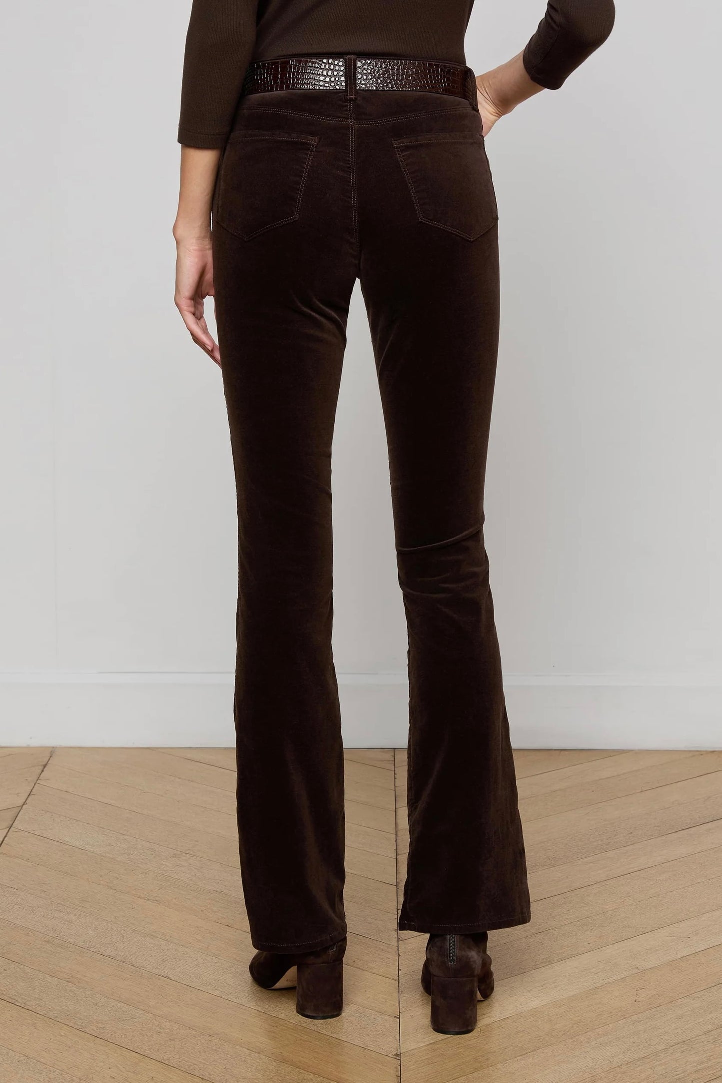 Stevie Velvet Jean - Coffee Bean