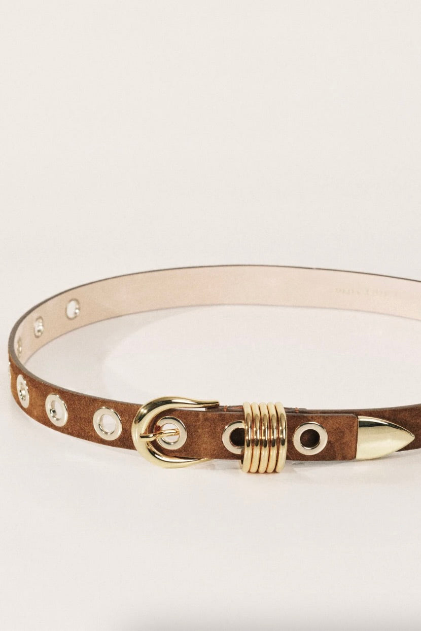 10 Rivet Belt Suede