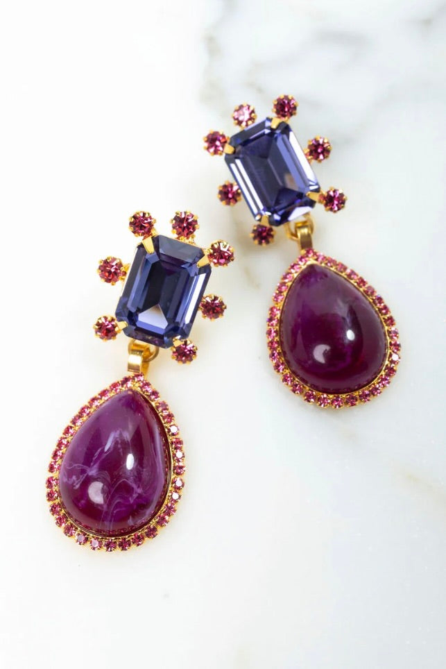 Agnes Earrings - Purple