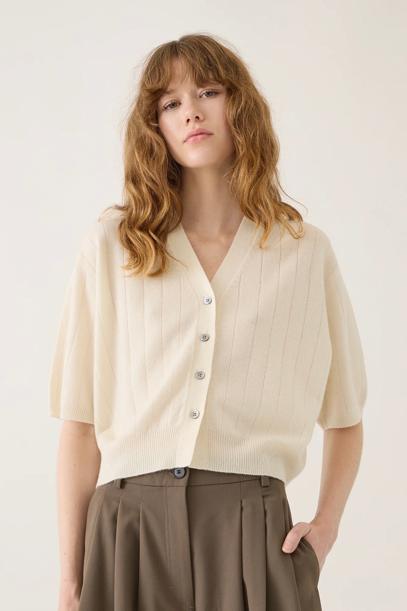 Joan Cashmere Cardigan - Ivory