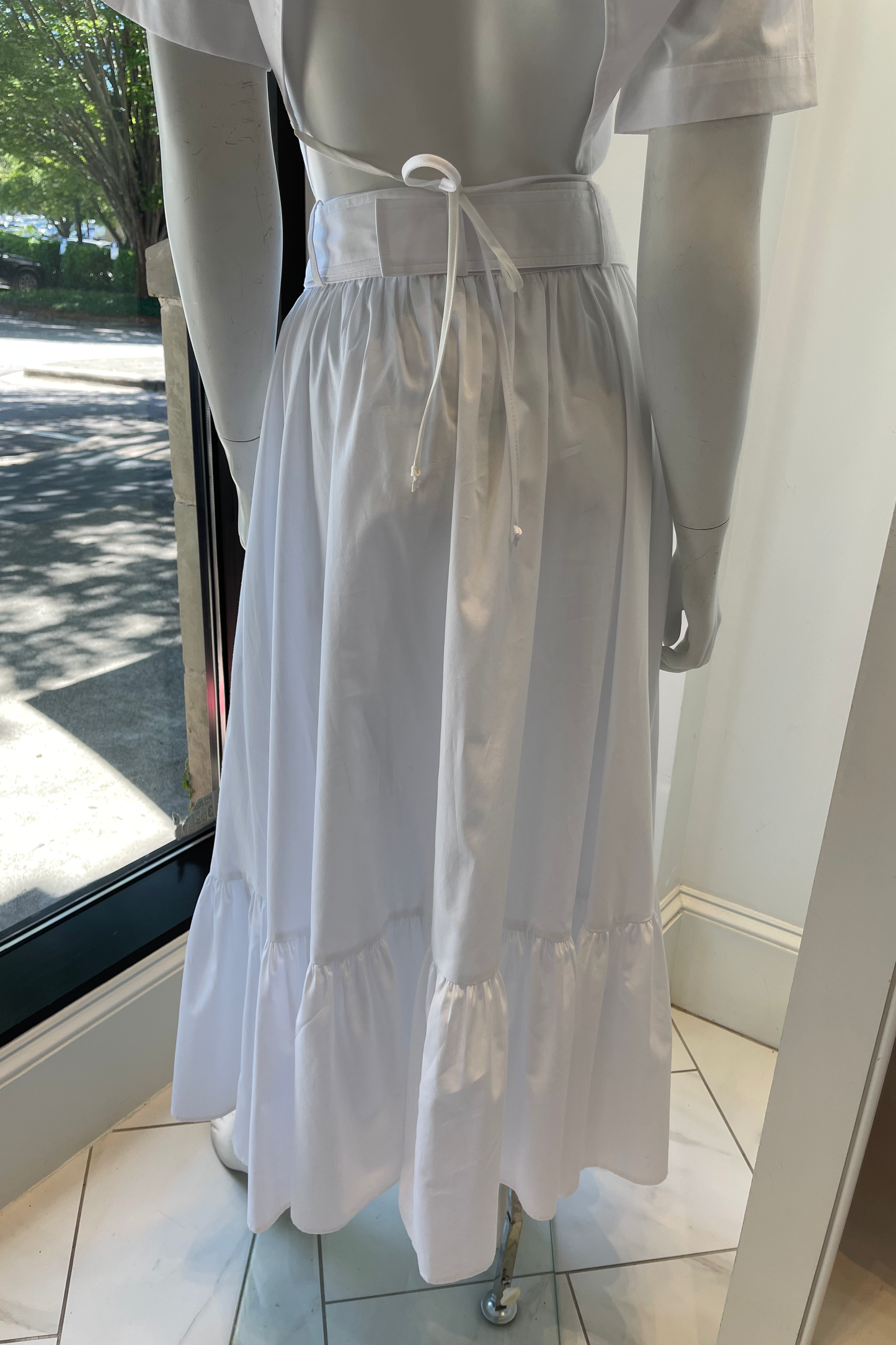 Button Down Midi Skirt