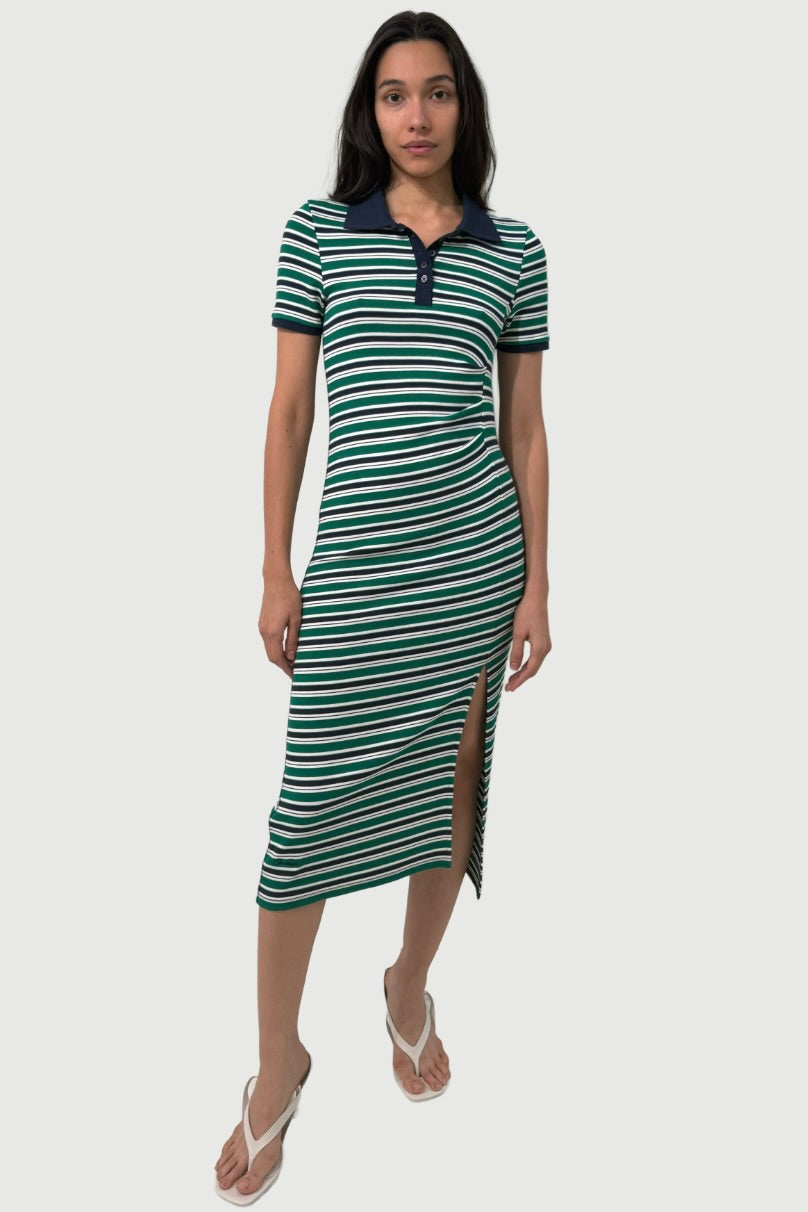 Shelby Knit Polo Midi Dress