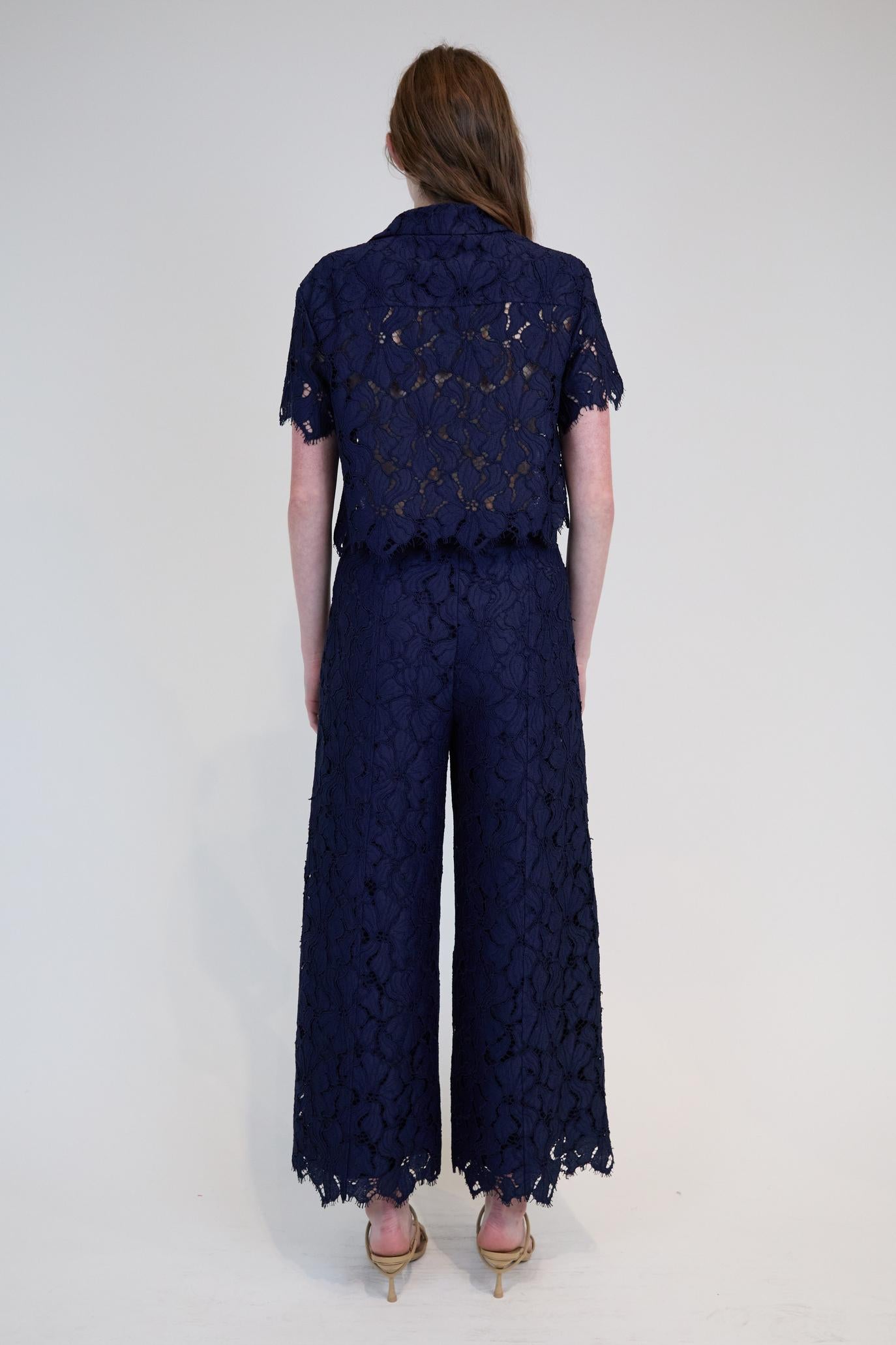 SIMKHAI - Marjorie Lace Camp Shirt - Midnight