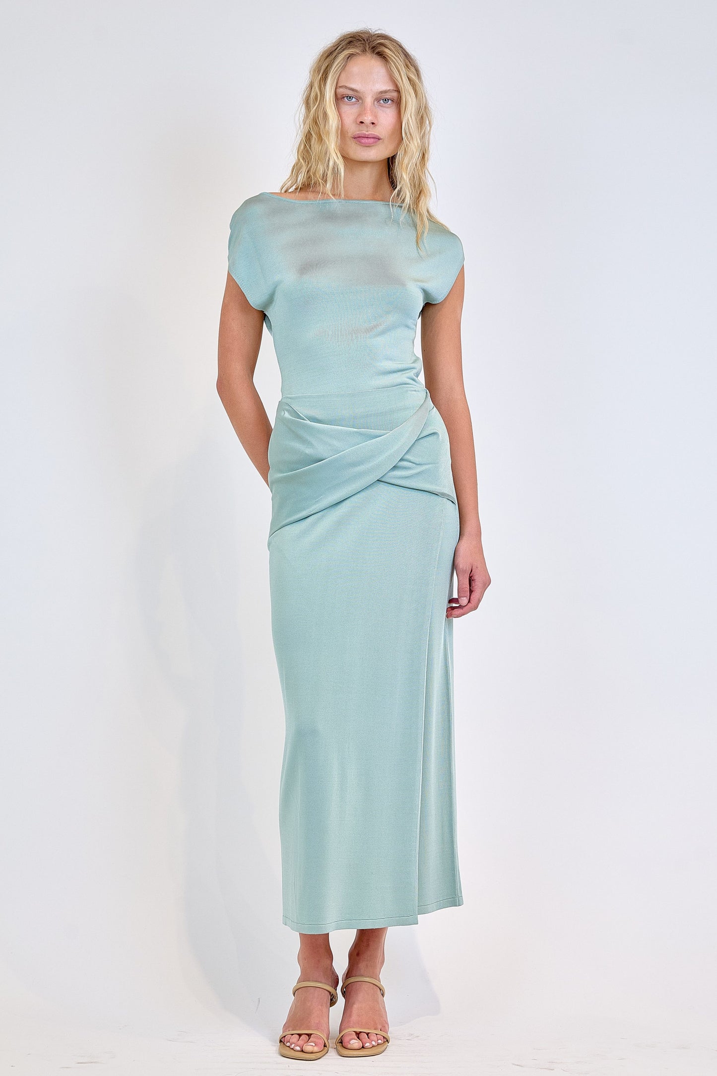 SIMKHAI - Lorra Off Shoulder Top - Sea Glass