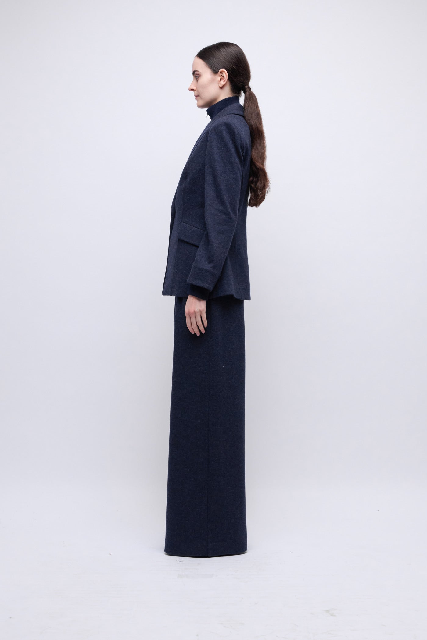 SIMKHAI - Auden Knit Combo Blazer - Dark Midnight