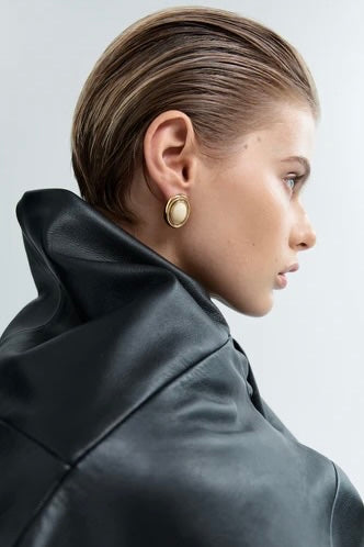 Prize Earrings - Cream/Gold