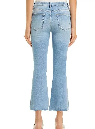 FRAME - Le Crop Mini High Rise Cropped Bootcut Jeans - Colorado