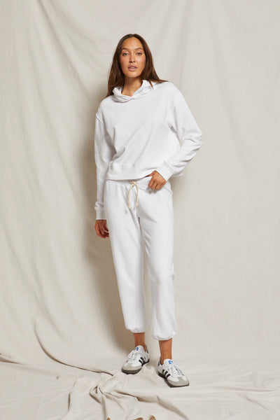 Perfect White Tee - Toni French Terry Jogger - Available in White, Emerald, Dune Colors