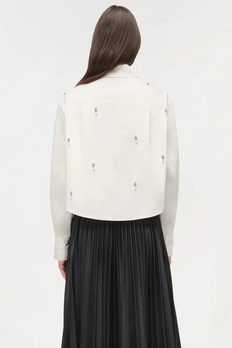 Renata Embellished Cotton Shirt