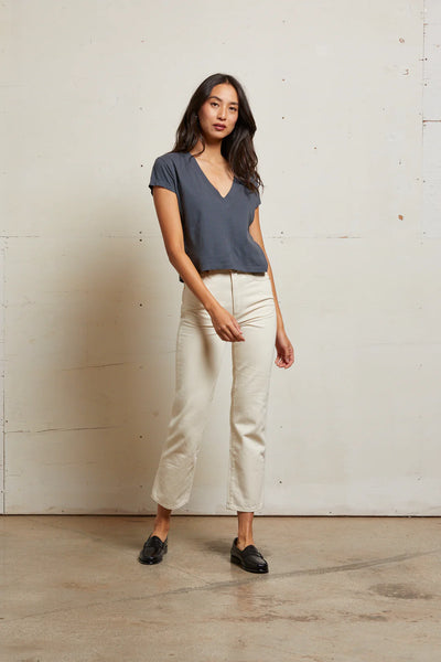 Perfect White Tee - Alanis Cotton V-Neck - Night