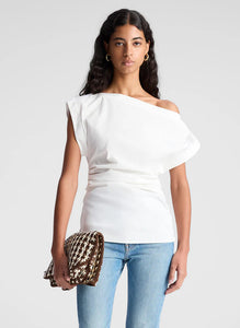 A.L.C. - Nara Stretch Cotton Off Shoulder - White