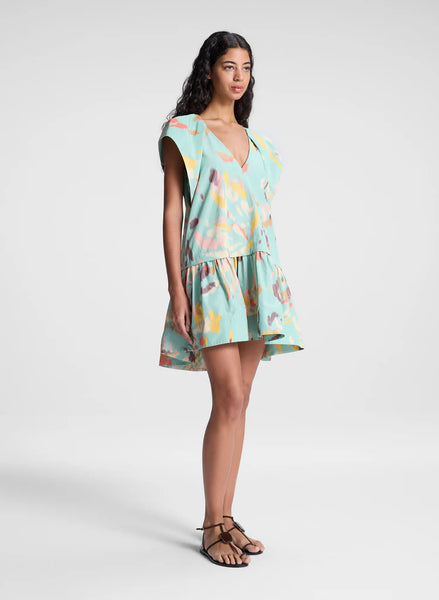 A.L.C. - Ember Printed Mini Dress - Mint Multi