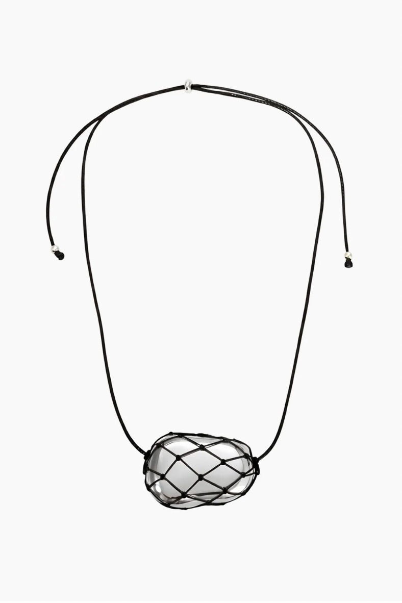 Julia Black Net Necklace