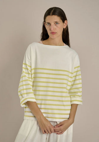 DEMYLEE - Barid Stripe Sweater - White/Lemon