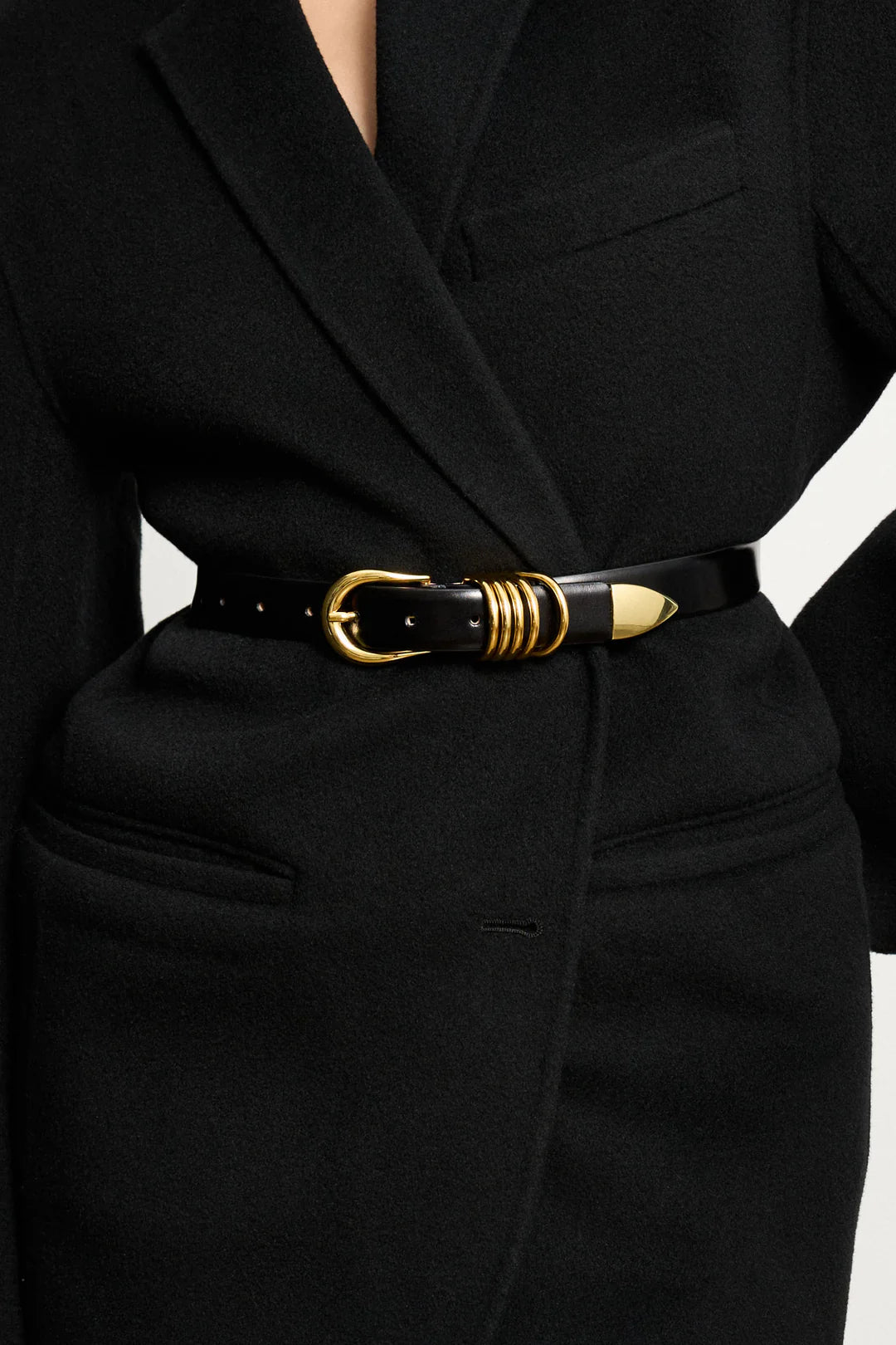 Hollyhock Belt - Black/Gold