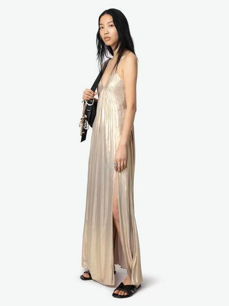 ZADIG&VOLTAIRE - Rayonne Satin Dress - Gold