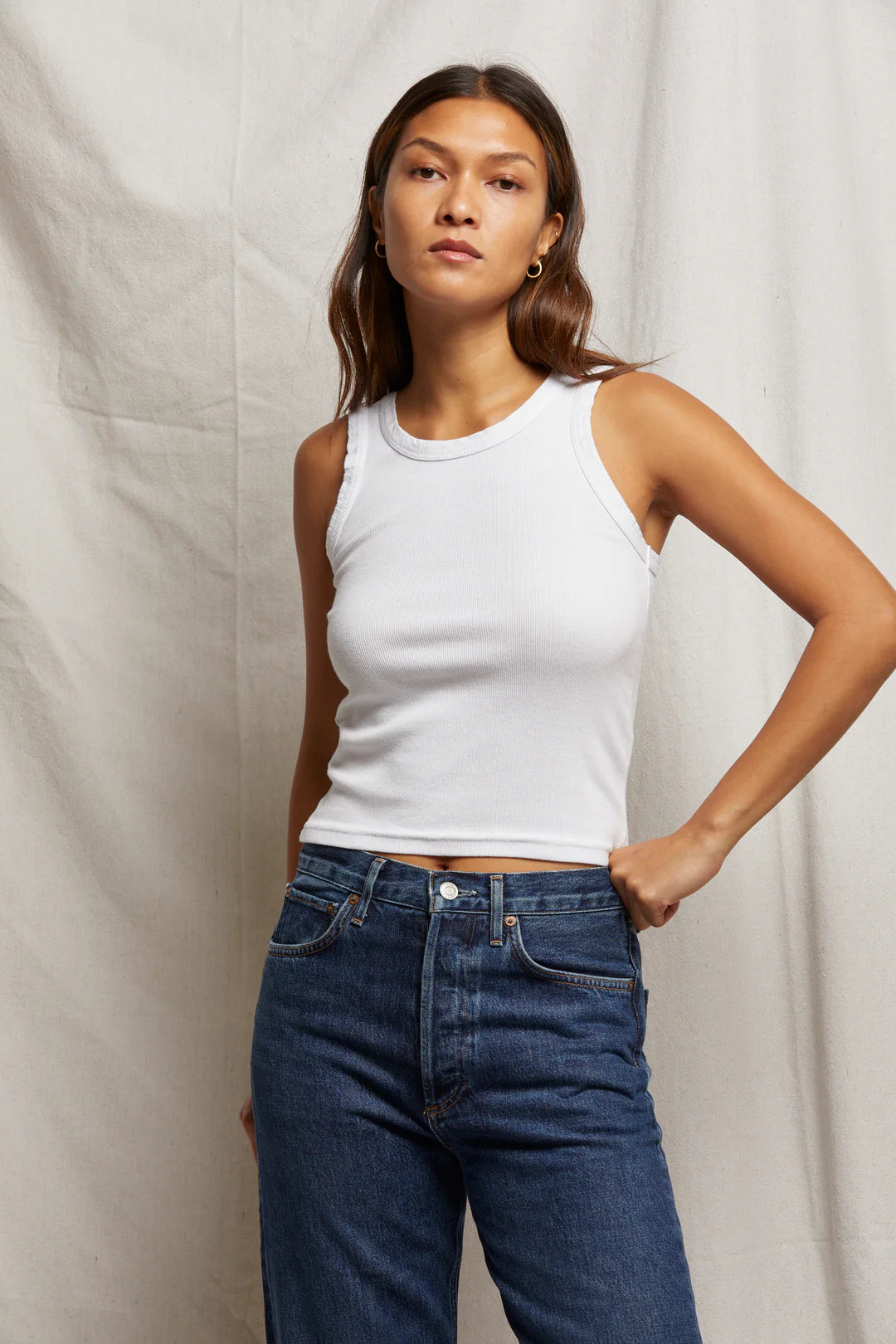 Perfect White Tee - Elle Tank - White