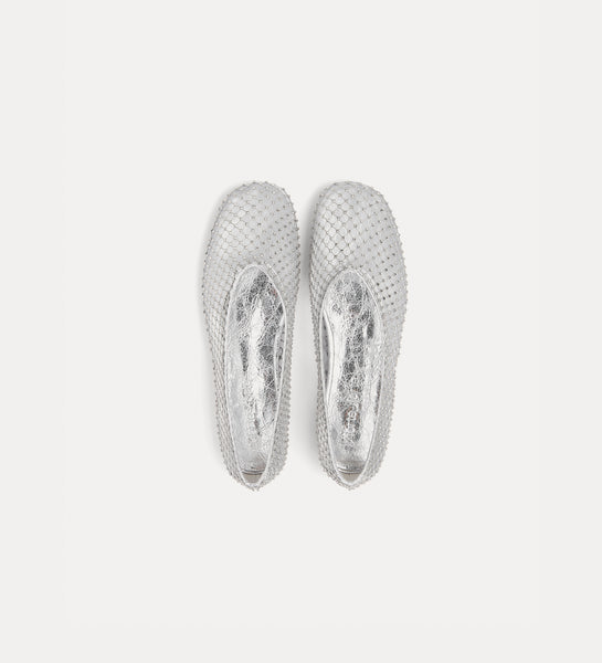 Forte Forte - Ballet Flat in Crystal–Embellished Mesh - Nuage
