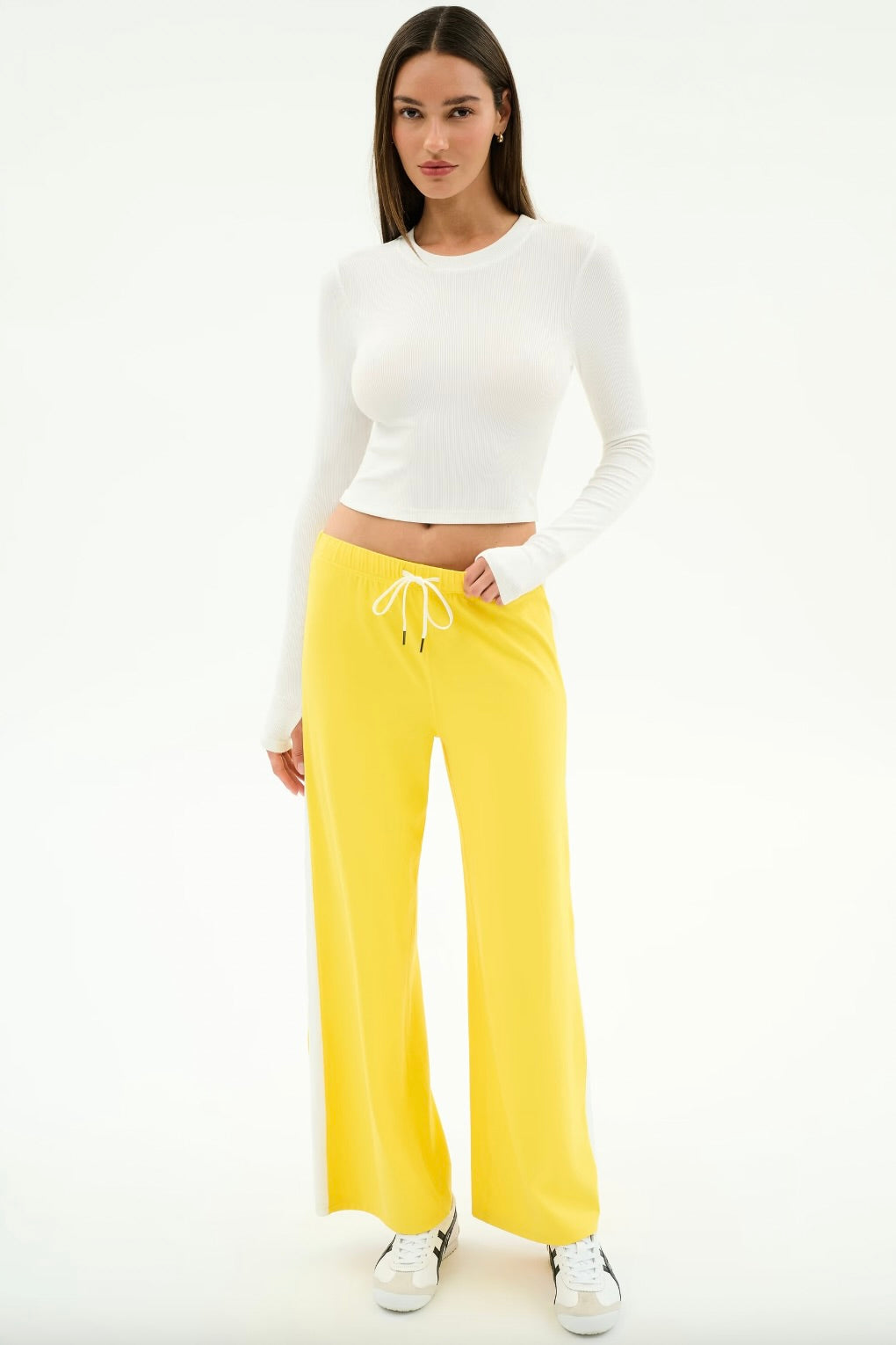 Willow Airweight Wide Leg - Bright Yellow/White