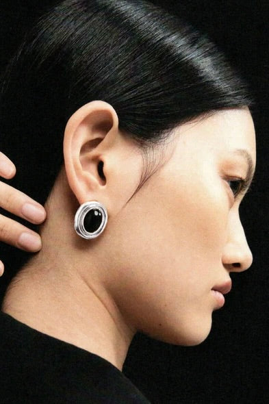 Prize Earrings - Black/Silver