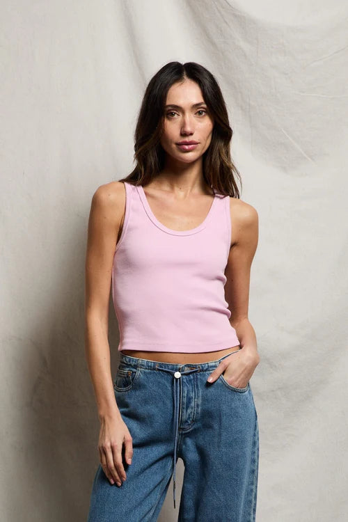 Blondie Tank - Sugar Pink