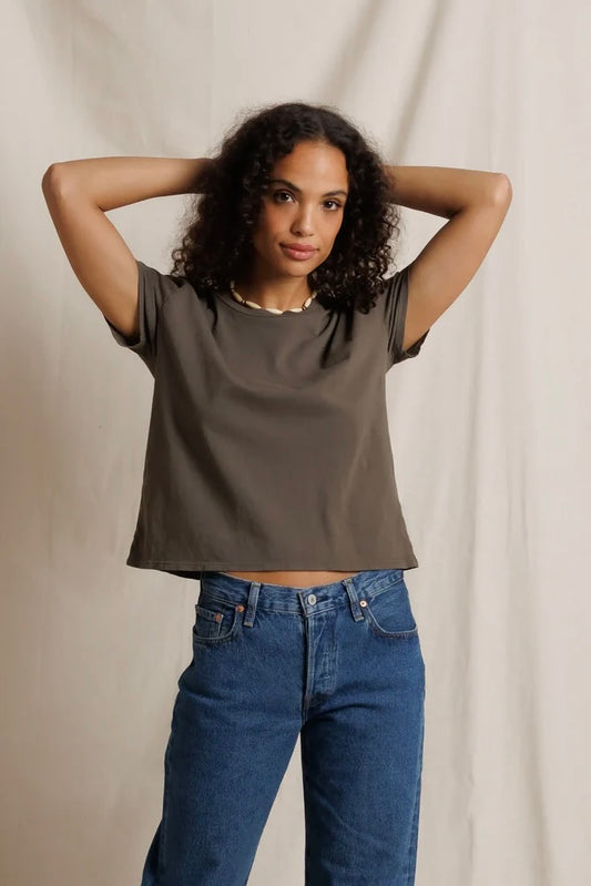 Harley Boxy Tee - Dark Olive