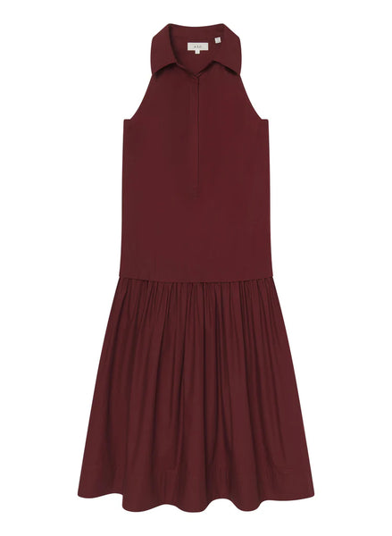 A.L.C. - Vera Cotton Midi Dress - Dark Bosco