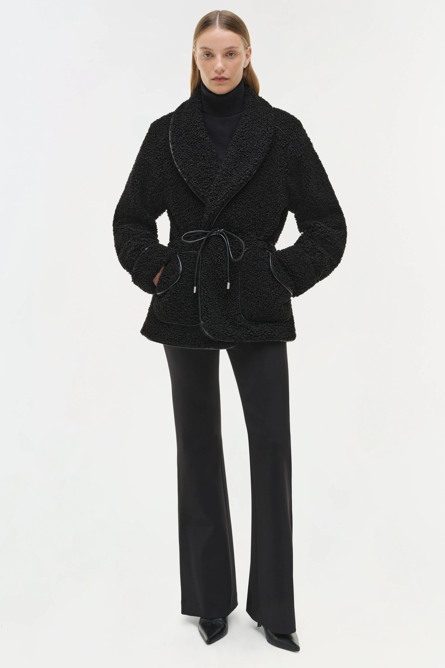 SIMKHAI - Kimia Tie Waist Jacket - Black