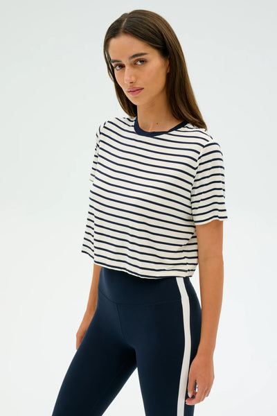 SPLITS59 - Djuna Crop Ringer - Indigo Stripe