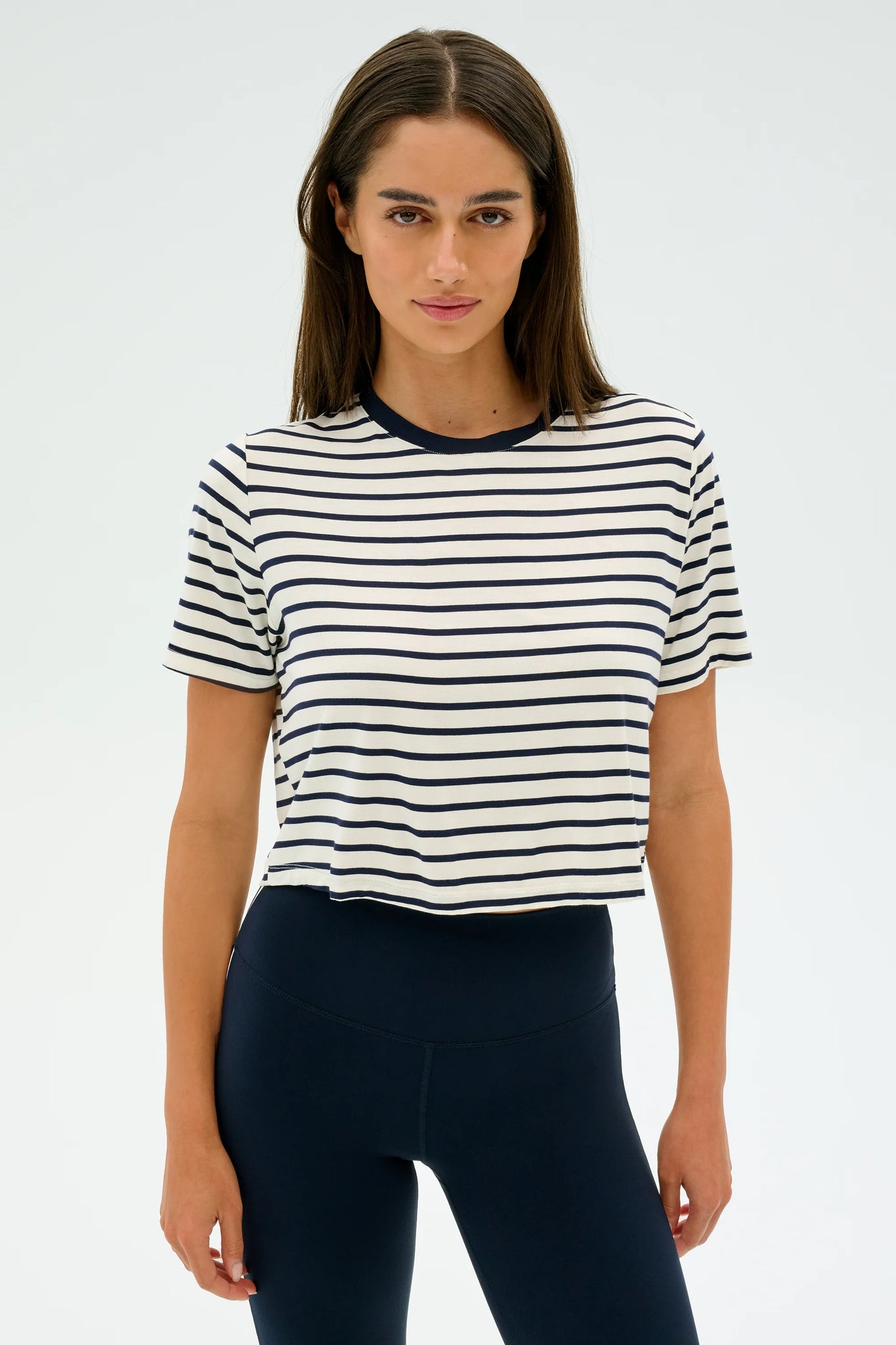 SPLITS59 - Djuna Crop Ringer - Indigo Stripe