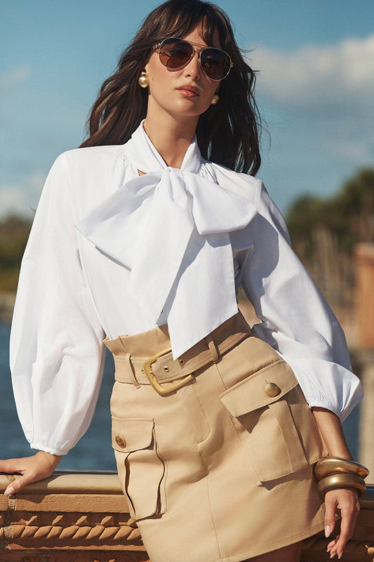 Deon Tie Neck Blouse