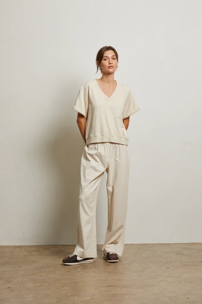 Perfect White Tee - Briggs French Terry Sweatshirt - Sugar