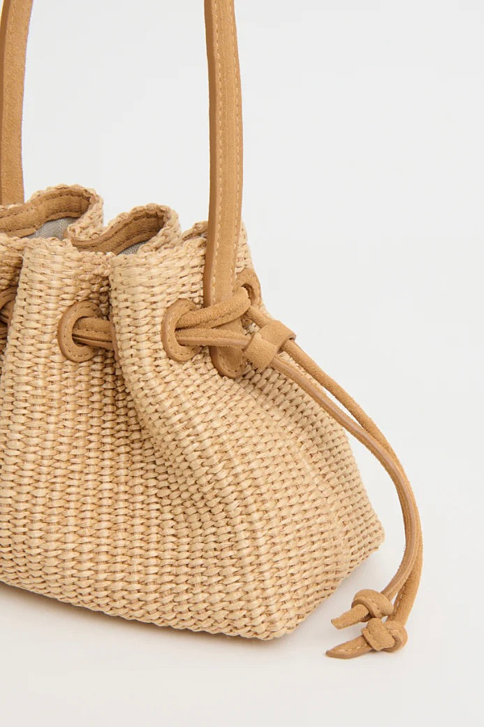 Drawstring Pouchette - Natural