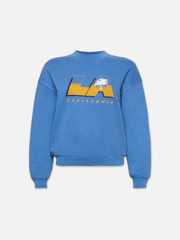 FRAME - Vintage LA Sweatshirt - Washed Bright Blue