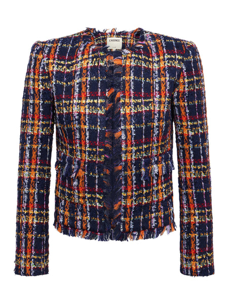 L'Agence - Angelina Tweed Blazer - Midnight Multi Tweed