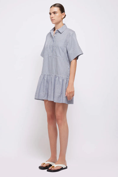 SIMKHAI - Cris Shirt Dress - Midnight Stripe