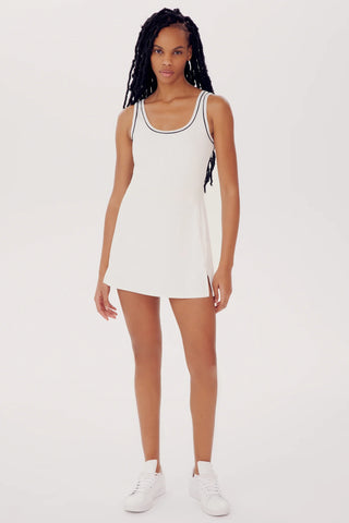 SPLITS59 - Martina Rigor Dress with Piping - Available in White & Black