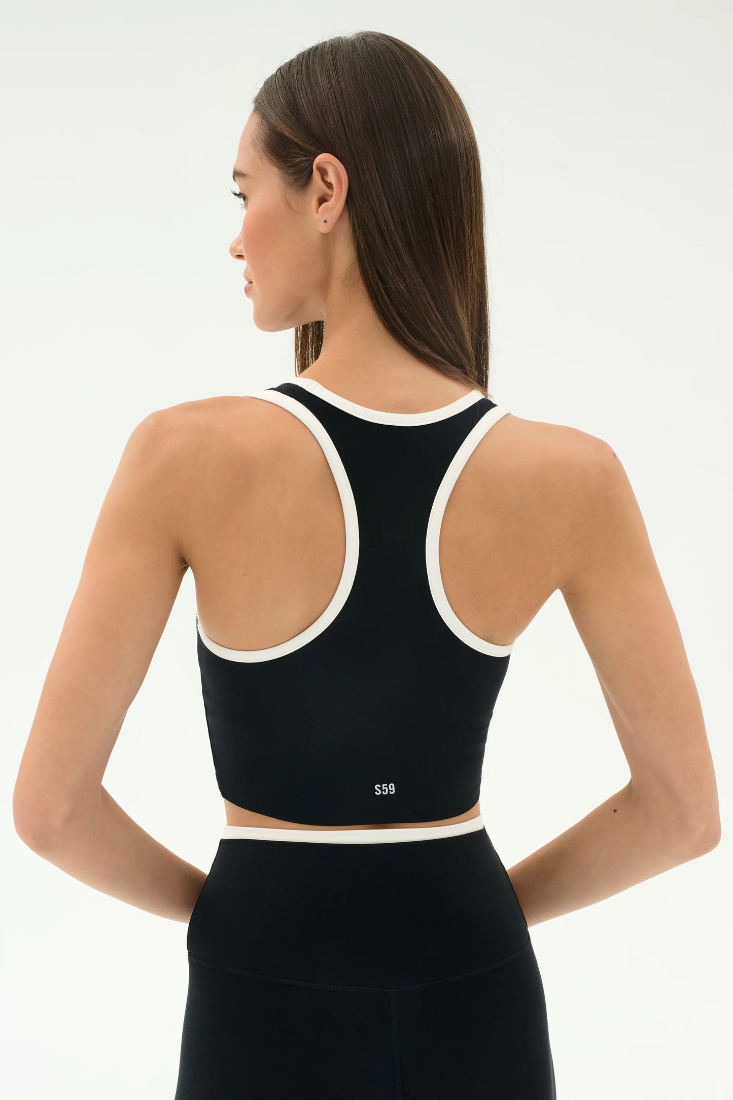 SPLITS59 - Amber Airweight Bralette - Black/White