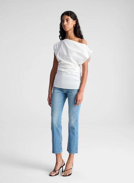 A.L.C. - Nara Stretch Cotton Off Shoulder - White