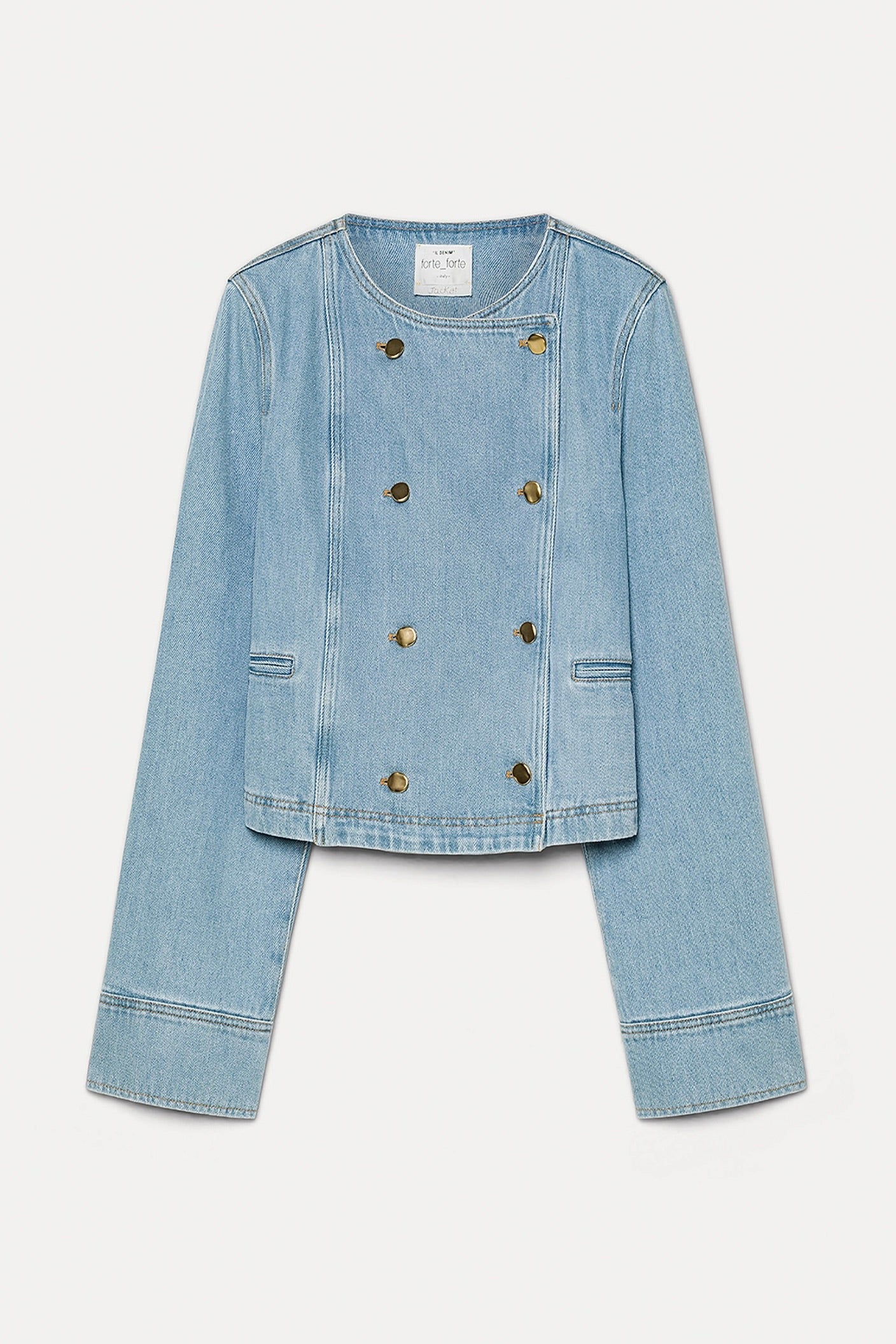 double-breasted denim jacket