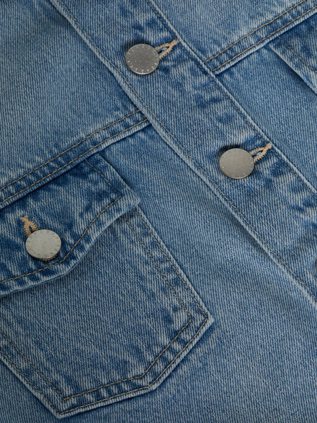 L'AGENCE - Koda Cropped Denim Jacket - Fontana