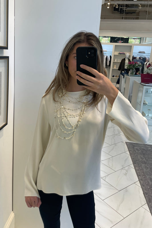 matte envers satin long sleeves