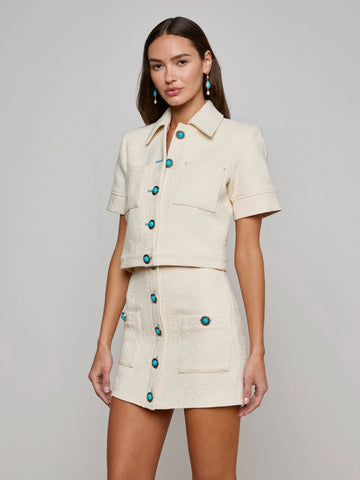 L'AGENCE - Chita Jacquard Jacket - Ivory