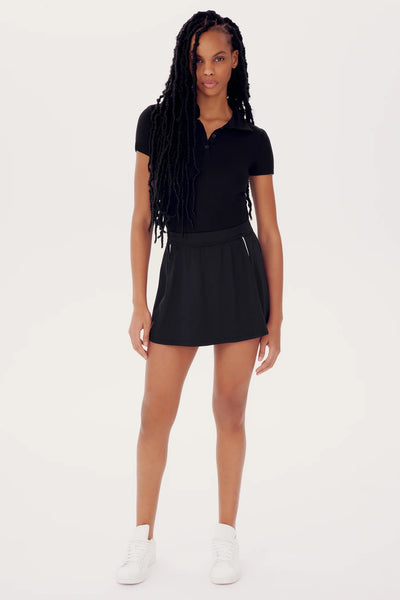 SPLITS59 - Venus High Waist Rigor Skort with Piping - Available in White & Black